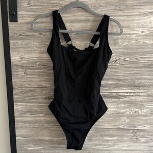 TA3 Black One-Piece Swimsuit - Squarey